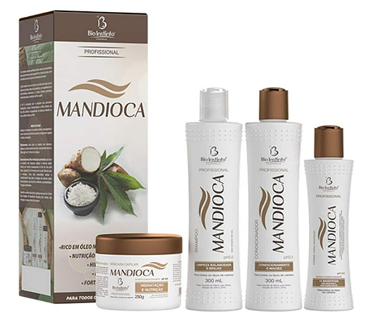 Kit Capilar - Mandioca - Bio Instinto - 4 Itens
