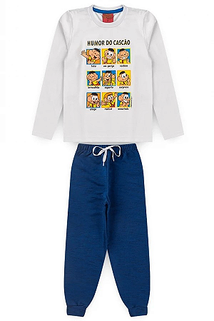 Conjunto Masculino Infantil Humor Do Cascão Turma Da Mônica