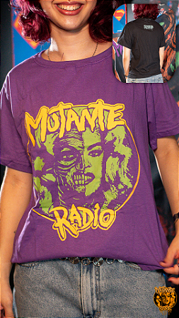 Camiseta Mutante Rádio - Roxo com Amarelo