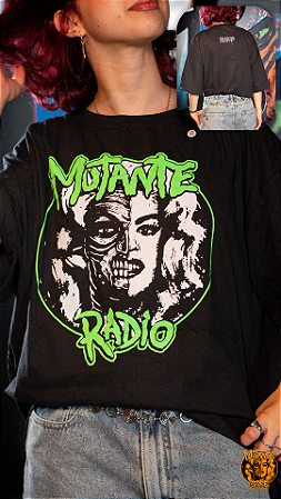 Camiseta Mutante Rádio - Preto com Verde