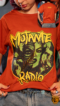 Camiseta Mutante Rádio - Laranja