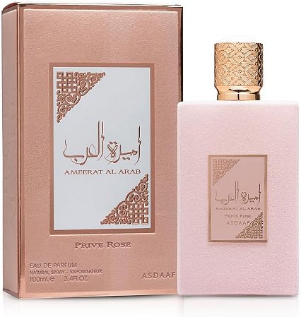 Perfume Árabe Ameerat Al Arab Prive Rose Asdaaf Lattafa Eau De Parfum 100ml