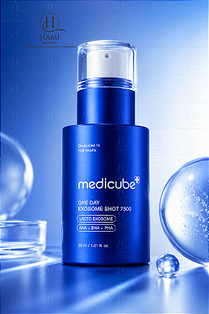 Medicube One Day Exosome Shot 7500 - Sérum Facial Coreano para Poros, Textura e Glow