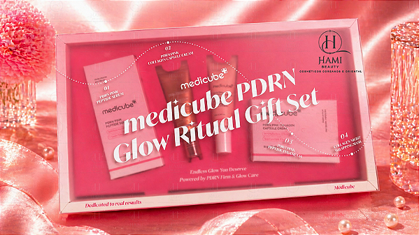 Medicube PDRN Glow Ritual Gift Set – Kit Coreano Completo Anti-Idade e Glow com 4 Passos