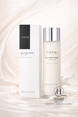 TIRTIR Milk Skin Toner 150ml – Tônico Coreano Hidratante Iluminador Efeito Glass Skin