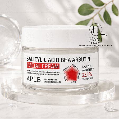 APLB Salicylic Acid BHA Arbutin Facial Cream - Creme Facial Antiacne Clareador Coreano