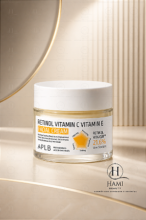 APLB Retinol Vitamin C Vitamin E Facial Cream - Creme Facial Antissinais Coreano