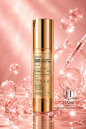 VT Cica Vita-Light Reedle Shot 300 - Sérum Coreano com Microagulhamento Cosmético para Luminosidade e Textura da Pele
