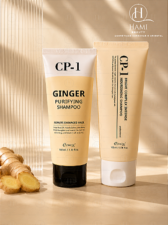 Kit CP-1 Ginger Purifying Shampoo + Bright Complex Intense Nourishing Shampoo - Duo Capilar Coreano Nutrição e Limpeza