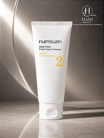 NUMBUZIN Deep Clean Fresh Cream Cleanser - Cleanser Facial Cremoso Hidratante com Glicerina e Coco-Glucoside 120ml
