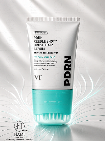VT PDRN Reedle Shot Brush Hair Serum – Sérum Capilar para Couro Cabeludo com Aplicador Massageador 100ml