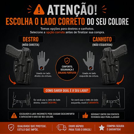 Kit com Coldre + Porta carregador + Coldre ostensivo G17