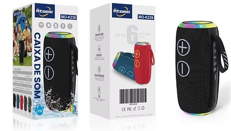 CAIXA DE SOM BLUETOOTH ATOMO MO-K239 15W IPX6