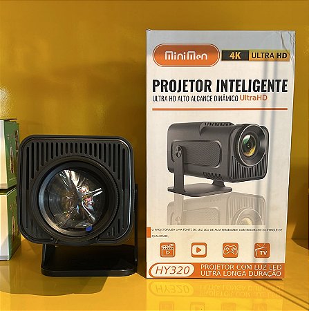 PROJETOR PORTATIL MINIMEN HY320 FULL HD 4K WIFI 6 BT5