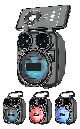 CAIXA DE SOM ALTOMEX 8W RGB AL-1182 BOA QUALIDADE