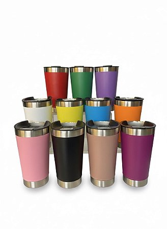 COPO TERMICO LISO SEM LOGO 473ML - CORES VARIADAS