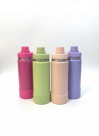 GARRAFA TERMICA 600ML COM ALÇA E PROTEÇÃO BMAX BM-P1794