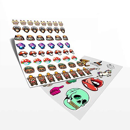 Adesivo DTF UV Impresso Pronto para Uso (A4, A3 ou Metro) | Transfer para Rígidos