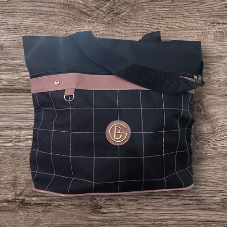 Bolsa Dia a Dia Grande Preta Tecido