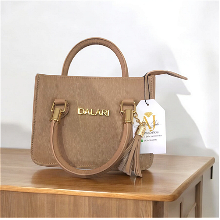 Bolsa Kelly Feminina Bege Estruturada Elegante