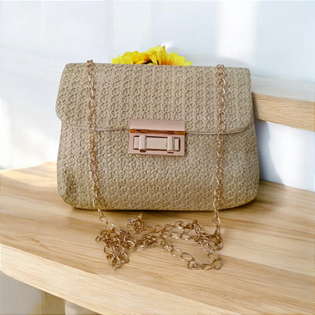 Bolsa Bia Pequena com Alça de Corrente