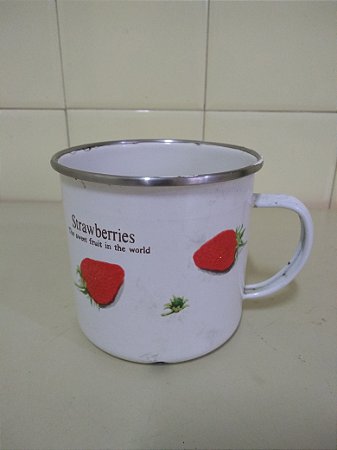 Caneca Grande Metal Esmaltado Ágata