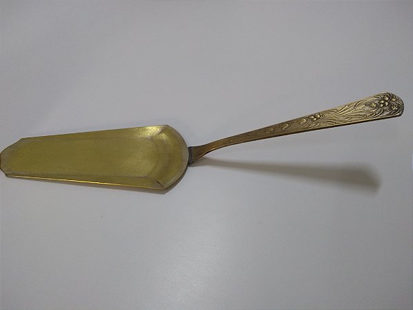 Colher Espátula Antiga de Bolo em Bronze