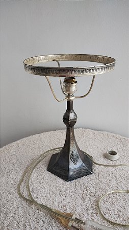 Base de Abajur Luminária em Metal Anos 60