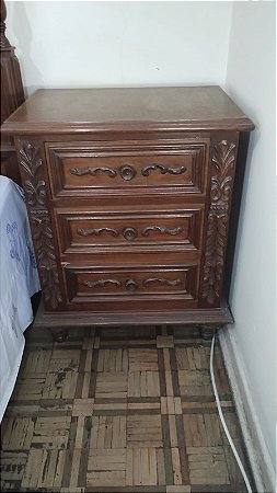 Par de Mesinha de Cabeceira 3 Gavetas de 1982