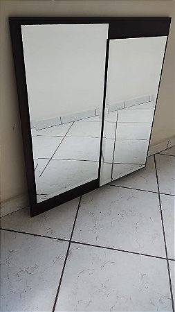 Espelho Duplo Bisotado Com Moldura