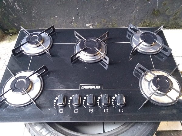 Fogão Cooktop Ultra Chama 5 Bocas a Gás