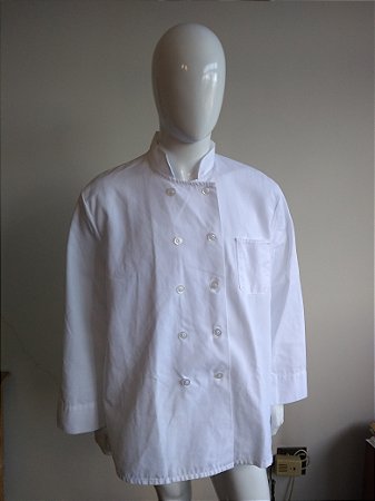 Dólmã Chef Manga Longa Branco