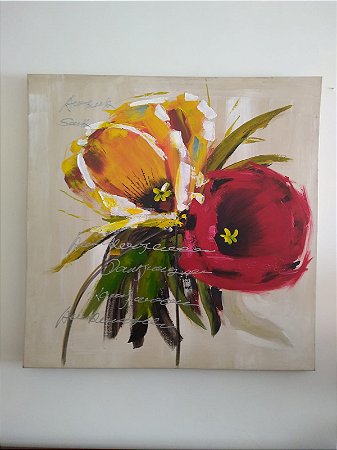 Quadro Decorativo Grandes Flores