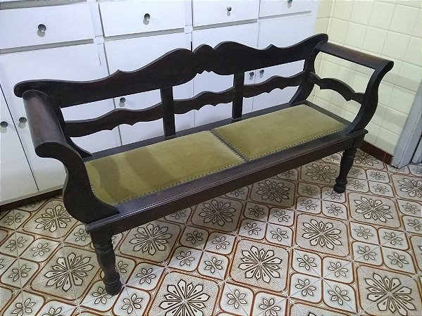 Banco Namoradeira Madeira Imbuia 1972