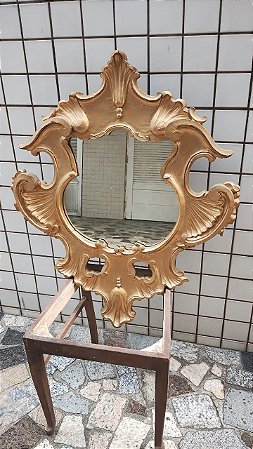 Espelho Moldura de Madeira Dourada Centenário