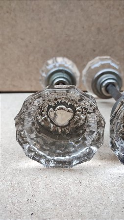 Antigas Maçanetas de Cristal de 12 Pontas