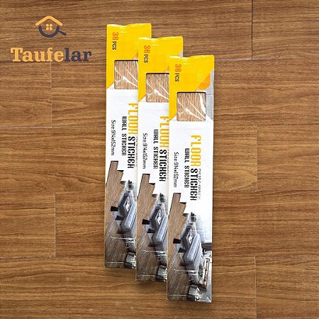 Piso Vinilico Auto-colante Chão Impermeável Caixa 5m² - Peroba