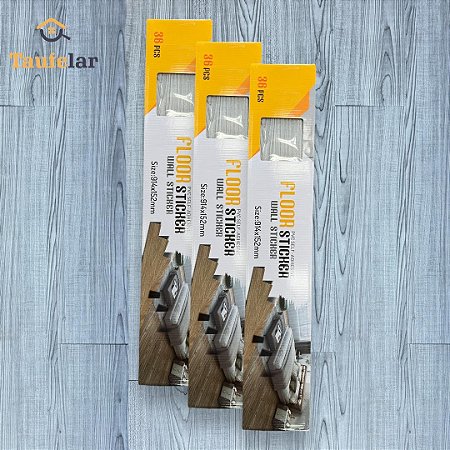 Piso Vinilico Auto-colante Chão Impermeável Caixa 5m² - Cinza