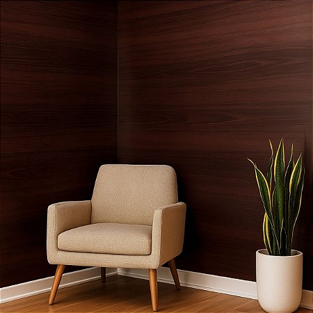 Papel de Parede Adesivo Autocolante 5m - Madeira Escuro