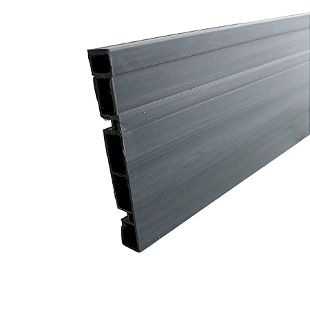 Rodapé de Pvc 10cm Barra de 2 Metros Real Pvc - Cinza
