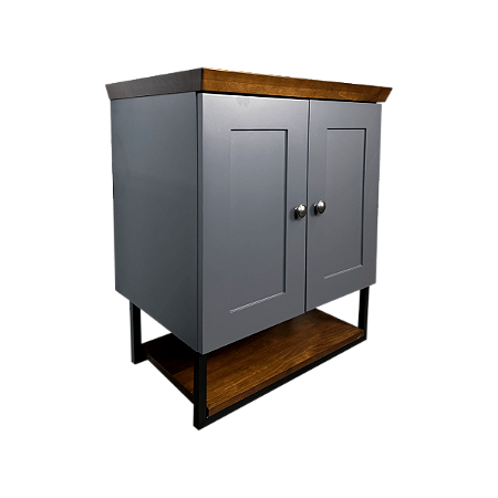 Gabinete Banheiro Nordic 60cm Parte Baixo Sem Cuba - Grafite