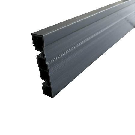 Rodapé de Pvc 7cm Barra de 2 Metros Real Pvc - Cinza