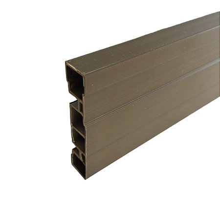 Rodapé de Pvc 7cm Barra de 2 Metros Real Pvc - Mogno