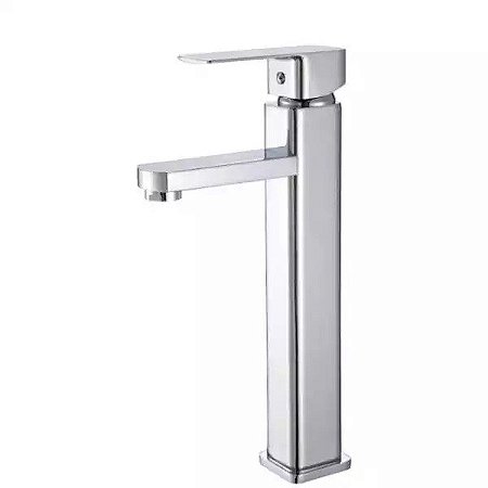 Torneira Banheiro Lavabo Misturador Monocomando Alta - Cromado