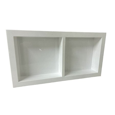 Nicho para Banheiro Embutir Duplo 30x60 Metasul - Branco