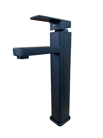 Torneira Banheiro Lavabo Misturador Monocomando Alta - Preto