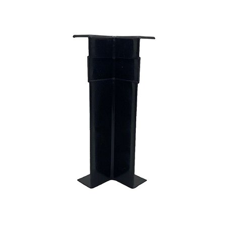 Canto Interno 10cm para Rodapé Real Pvc - Preto