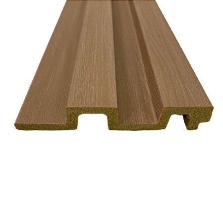 Painel Ripado Poliestireno Kit 2 Barras 1,35x0,12 - Carvalho