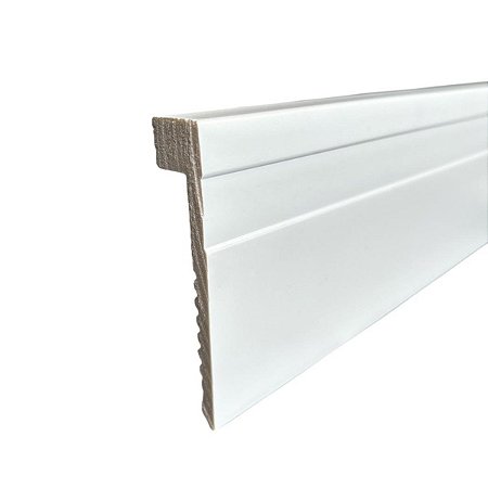 Rodapé de Poliestireno Sobrepor 10cm Barra 2 Metros - Branco