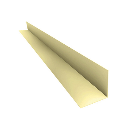 Cantoneira de Parede Perfil em V 2,5cm Barra 1 Metro - Creme